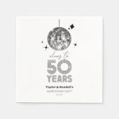 ディスコ チェアーズ 50周年 結婚記念日 パーティー スタンダードカクテルナプキン (正面)