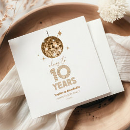 ディスコ チャーズ 10周年 結婚記念日 パーティー スタンダードカクテルナプキン