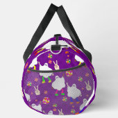 ディスコ ハロウィン アフリカのゴースト パープル ダッフルバッグ (右)