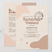 ディスコ・バチェロレッテ・ウィークエンド・パーティー 招待状 (正面/裏面)