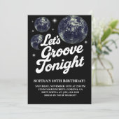 ディスコ・バースデー・パーティーの招待状、70年代のグルービー 招待状 (スタンド正面)
