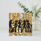 ディスコ バースデー パーティー ゴールド インビテーション (スタンド正面)