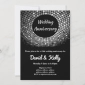 ディスコ, ビンテージ, ダンス ウェディング, 結婚記念日 招待状 (正面)