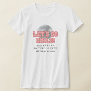ディスコ ブライズゲットウィークエンドパーティー レトロ70年代 ピンク Tシャツ