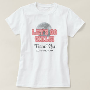 ディスコ ブライズメイド パーティー レトロ 70年代 花嫁 Tシャツ