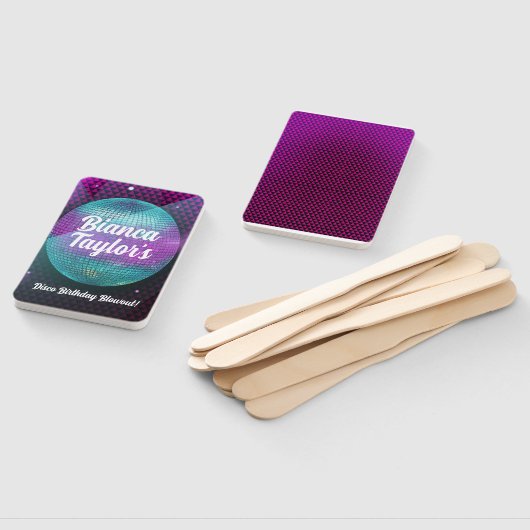 ディスコ・ブローアウトパープルとピンクの誕生日パーティー ハンドファン (組立なし)