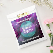 ディスコ・ブローアウトパープルとピンクの誕生日パーティー フェイバーバッグ (封をした状態)