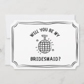 ディスコ・ボールの花嫁の提案 | おもしろい、トレンディー、シック カード (正面)