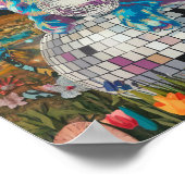 ディスコ・ボール・ディスコ・ディヴァの上の猫 ポスター (角)