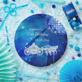 ディスコ·ボール、プリンセス監督、馬25誕生日 ペーパープレート (パーティー)