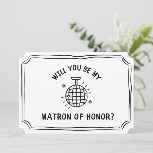 ディスコ・ボール・マトロン・オブ・オナー・プロポーズ | おもしろいとトレンディー カード (スタンド正面)