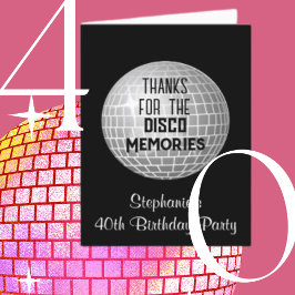 ディスコ・メモリーズ 40歳の誕生日ありがとう サンキューカード