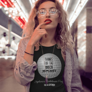 ディスコ メモリー レトロ バチェロレッテ パーティーに感謝 Tシャツ