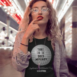 ディスコ メモリー レトロ バチェロレッテ パーティーに感謝 Tシャツ