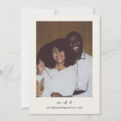 ディスコ モノグラム フレンチ ファン レトロ 手描き 結婚式 招待状 (裏面)