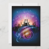 ディスコ ライト スウィート16 レインボー ID777 招待状 (正面)