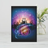 ディスコ ライト スウィート16 レインボー ID777 招待状 (スタンド正面)