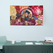 ディスコ・レッドボール、米国国旗の歓迎 横断幕 (トレードショー)