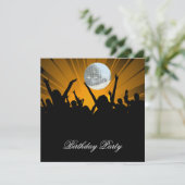 ディスコ レトロ ダンス バースデー パーティー 招待状 (スタンド正面)