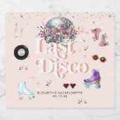 ディスコ レトロ ローラー スケーティング | ブライズメイド スパークリングワインラベル (シングルラベル)