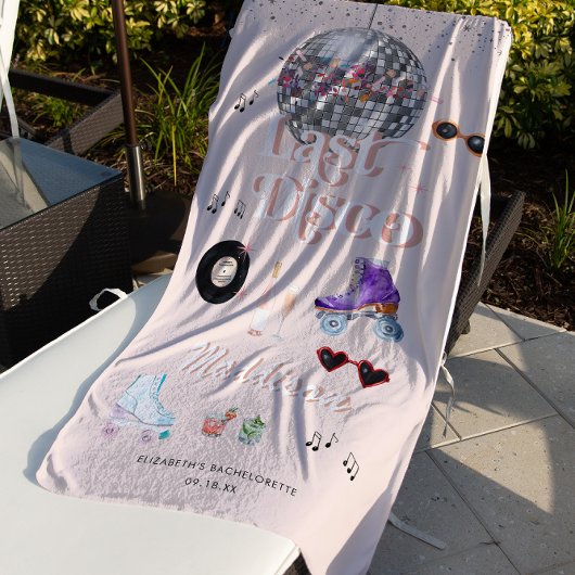 ディスコ レトロ ローラー スケーティング | ブライズメイド ビーチタオル