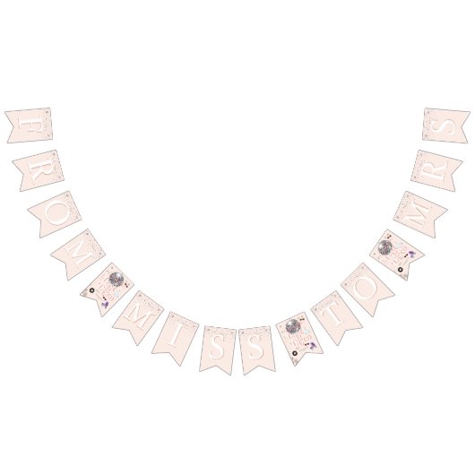 ディスコ ローラー スケーティング ブライズ | ミスからミセスへ バンティングフラッグ (全)