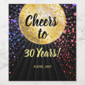 ディスコ、ワインラベル – 年への応援! ワインラベル (シングルラベル)