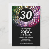 ディスコ, ヴィンテージ, ダンス バースデーパーティー招待状 招待状 (正面)