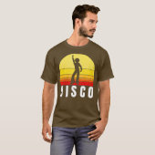 ディスコ 70年代 ヴィンテージ レトロ サンセット Tシャツ (正面フル)