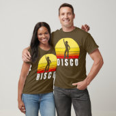 ディスコ 70年代 ヴィンテージ レトロ サンセット Tシャツ (ユニセックス)