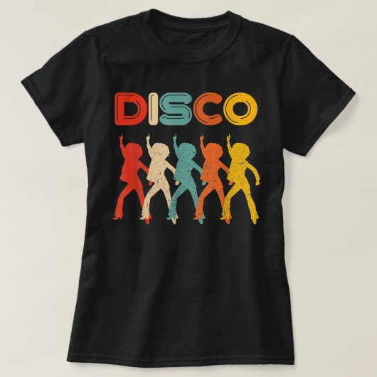 ディスコTシャツ70sディスコをテーマにしたシャツヴィンテージレトロ Tシャツ (デザイン正面)