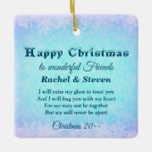 ディスタンスハッピークリスマスフレンズセラミックオーナメント セラミックオーナメント (正面)