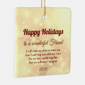 ディスタンスハッピーホリデーズフレンドセラミックオーナメント セラミックオーナメント (右)