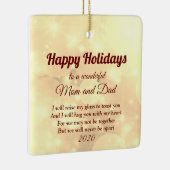 ディスタンスハッピーホリデーズママ&パパ セラミックオーナメント (右)