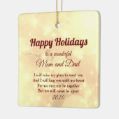 ディスタンスハッピーホリデーズママ&パパ セラミックオーナメント (左)