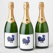 ディストピアンターキーサンクスギビングクラシックデザインT-Shi スパークリングワインラベル (ボトル)