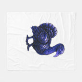 ディストピアンターキーサンクスギビングクラシックデザインT-Shi フリースブランケット (正面(横))