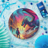 ディストピア世界でドラゴンに出会う少年 ペーパープレート (パーティー)