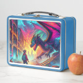 ディストピア世界でドラゴンに出会う少年 メタルランチボックス (インサイチュ)