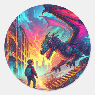 ディストピア世界でドラゴンに出会う少年 ラウンドシール