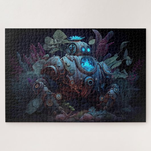 ディストピア型ロボットと植物 ジグソーパズル (横)