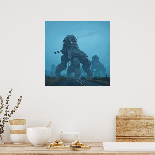 ディストピア戦争機械サイモン・スターレンハグ ポスター (キッチン)