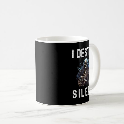 ディストランスサイレンス幽霊ギターギタおもしろいー コーヒーマグカップ (正面右)