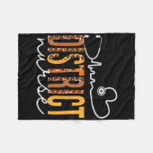 ディストリクトナースヒョウの心拍数の増加 フリースブランケット (正面(横))