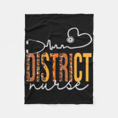 ディストリクトナースヒョウの心拍数の増加 フリースブランケット (正面)