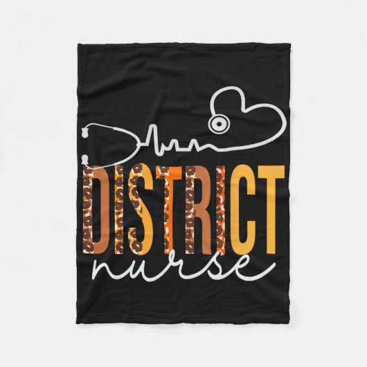 ディストリクトナースヒョウの心拍数の増加 フリースブランケット (正面)