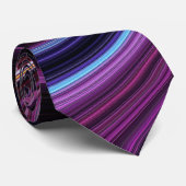 ディストーション2光デザイン、タイ、ネクタイ、紫 ネクタイ (ロール)