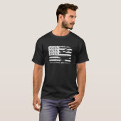 ディストressedアメリカ国旗愛国アメリカンホースシューファ tシャツ (正面フル)