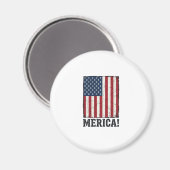ディストressedアメリカ国旗愛国主義ベクターTシャツデザイン マグネット (正面/裏面)