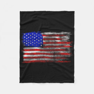 ディストressedアメリカ国旗 - アメリカ合衆国 Usa Tシャツ フリースブランケット